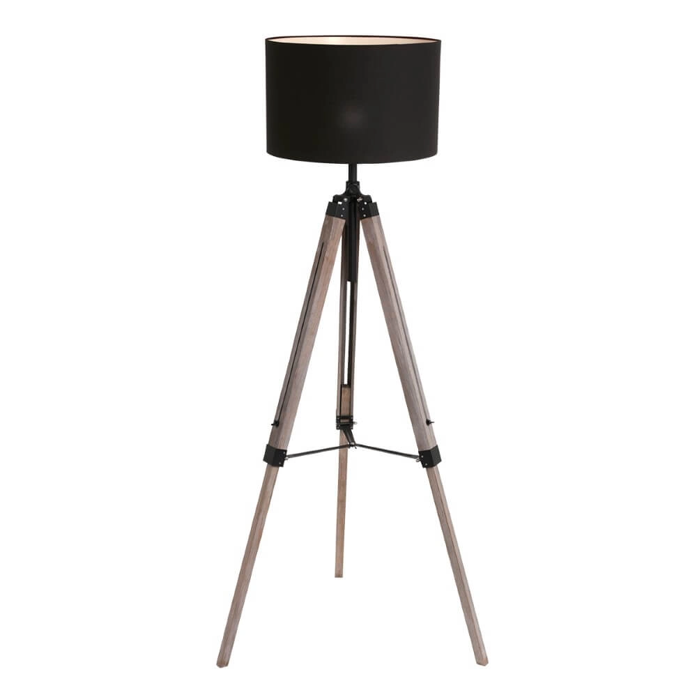 Tripod schemerlamp Triek zwarte kap Tripod schemerlamp Triek zwarte kap