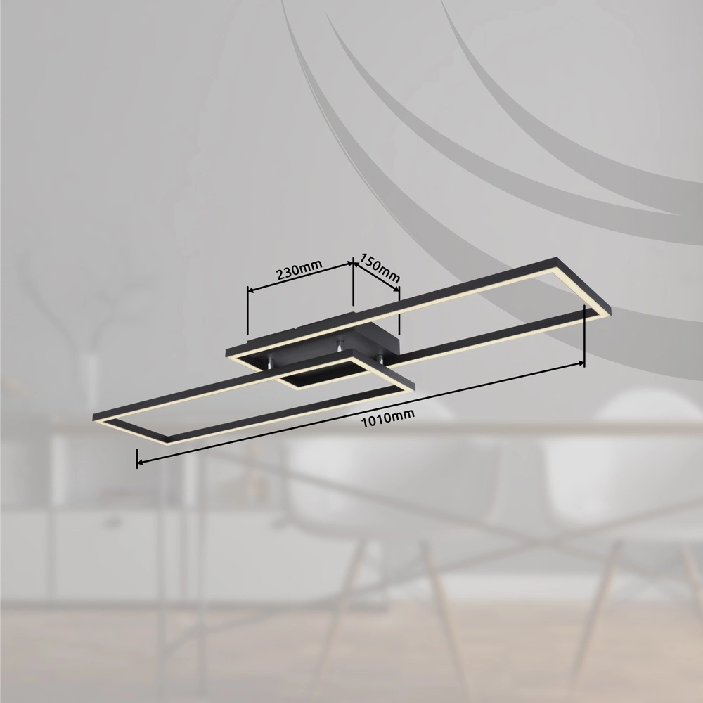 Zwarte plafondlamp Tatjana design Globo 9007371418350