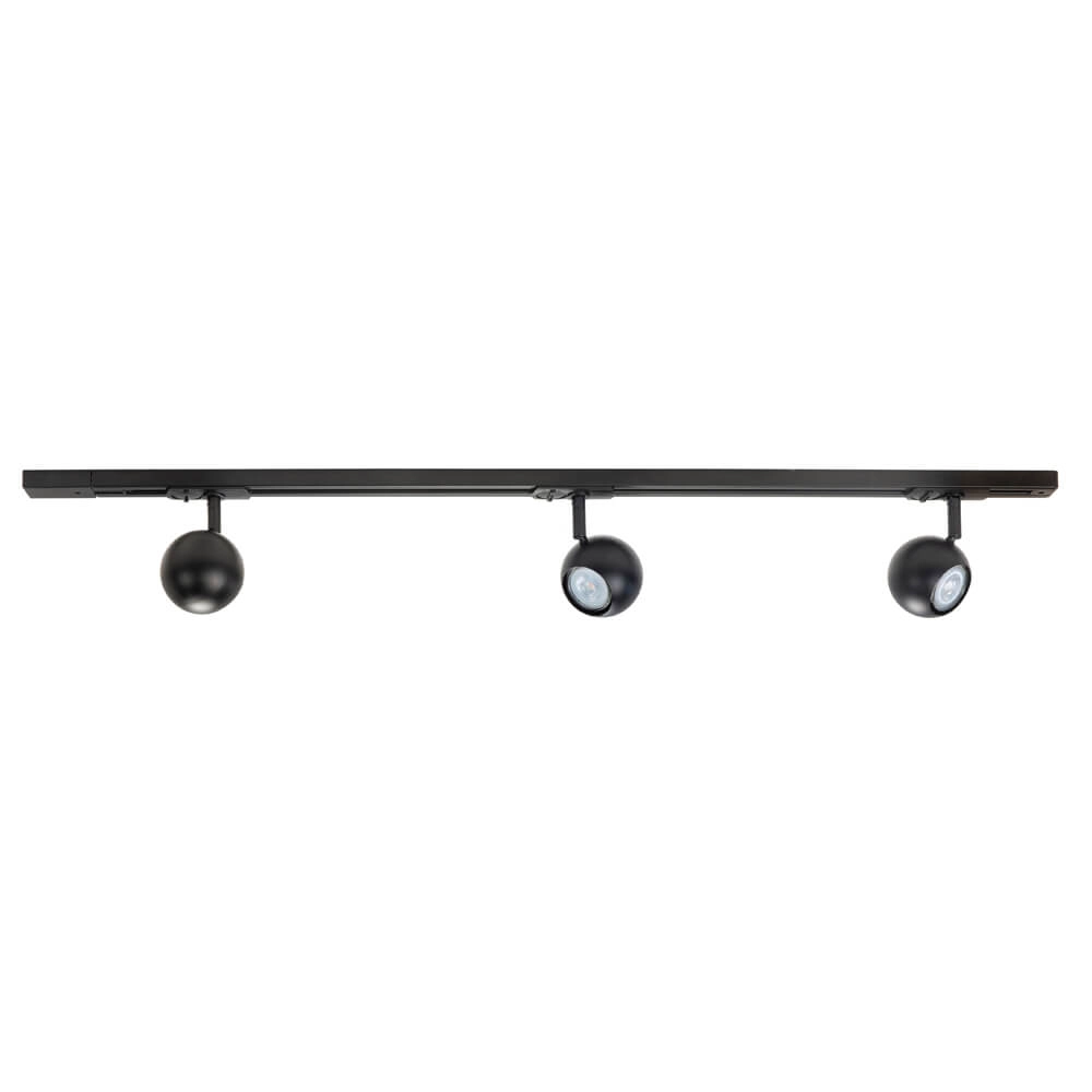 1-fase railset 100cm Bolo zwart met 3 spots 1-fase railset 100cm Bolo zwart met 3 spots