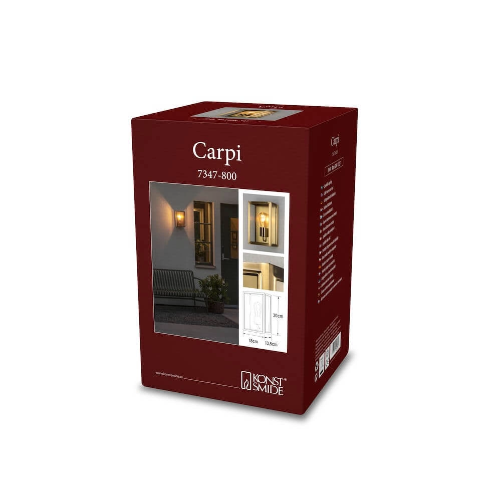Gouden muurlamp Carpi KonstSmide 7318307347807