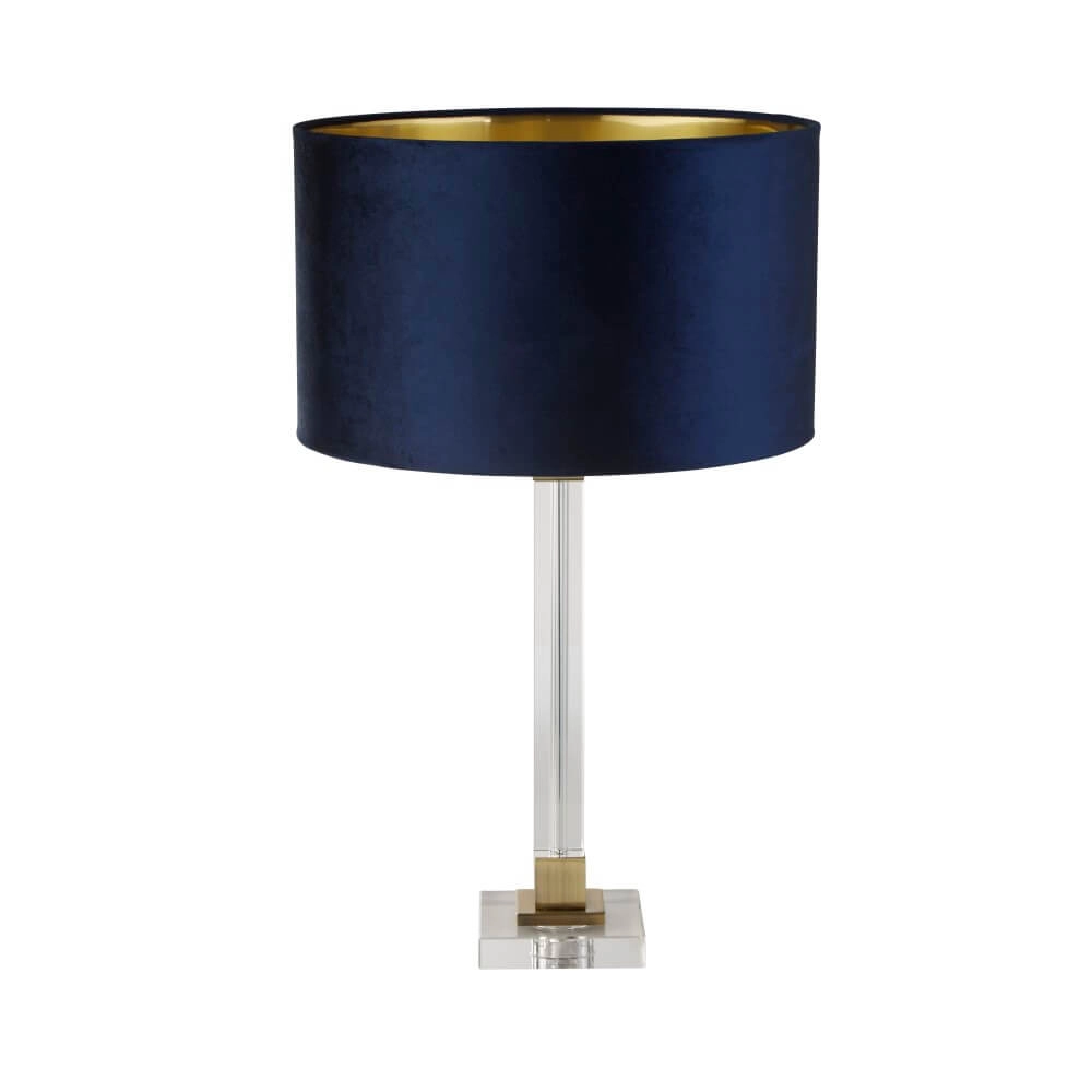 Design tafellamp Scarborough goud met donkerblauw Design tafellamp Scarborough goud met donkerblauw