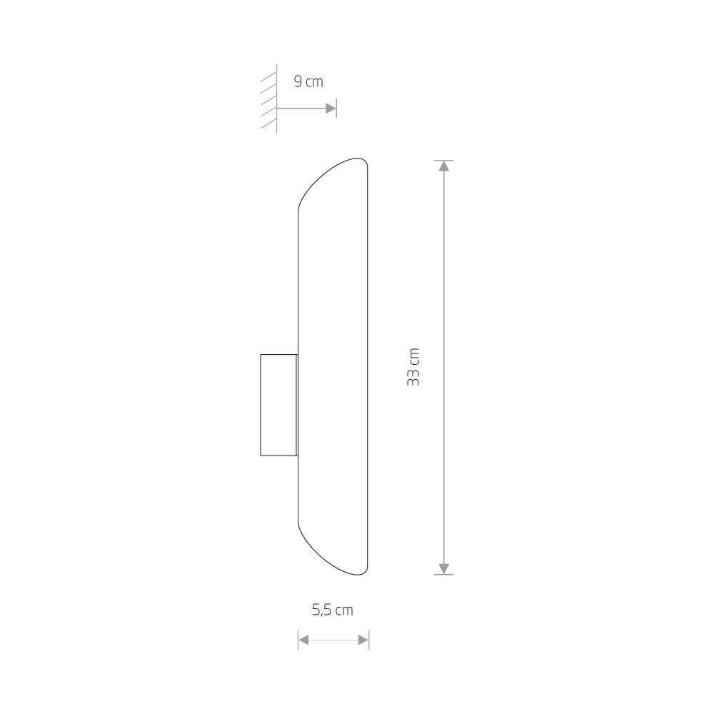 Zwart wandspot Eye Wall up- en down Lyora 5903139799492