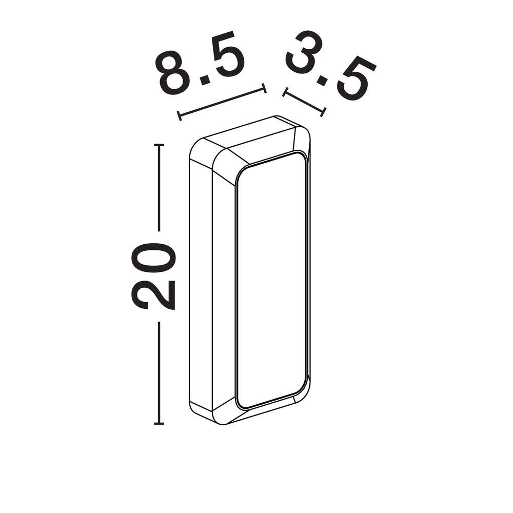 Wandlamp Appia rechthoek roestbruin Lyora 5212017449610