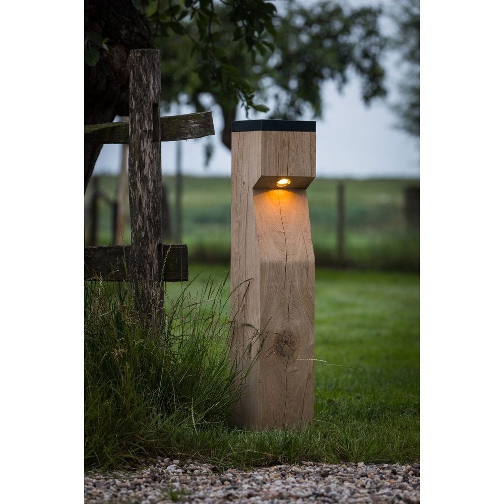 Houten solar padverlichting Eye Solar Eiken - 17,5x17,5x90 - 2200K Timberlab 8716803513877