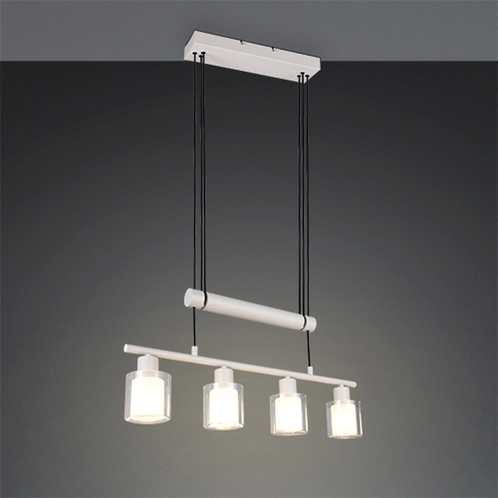 Hanglamp Neralo 4-lichts grijs Trio 4017807702910