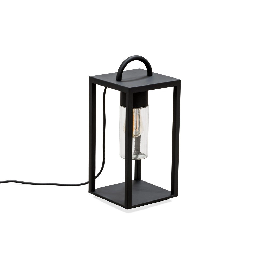 Terraslamp Bologna 45cm zwart met helder glas