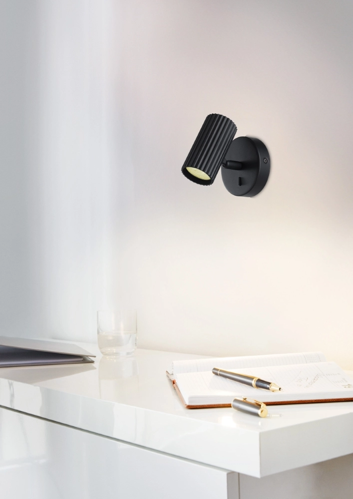 Opbouwspot Portillo enkel zwart Eglo 9008606360529