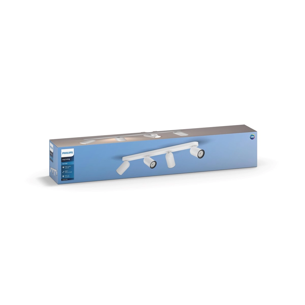 Spotlamp Pongee 4-lichts wit Philips 8718696164853