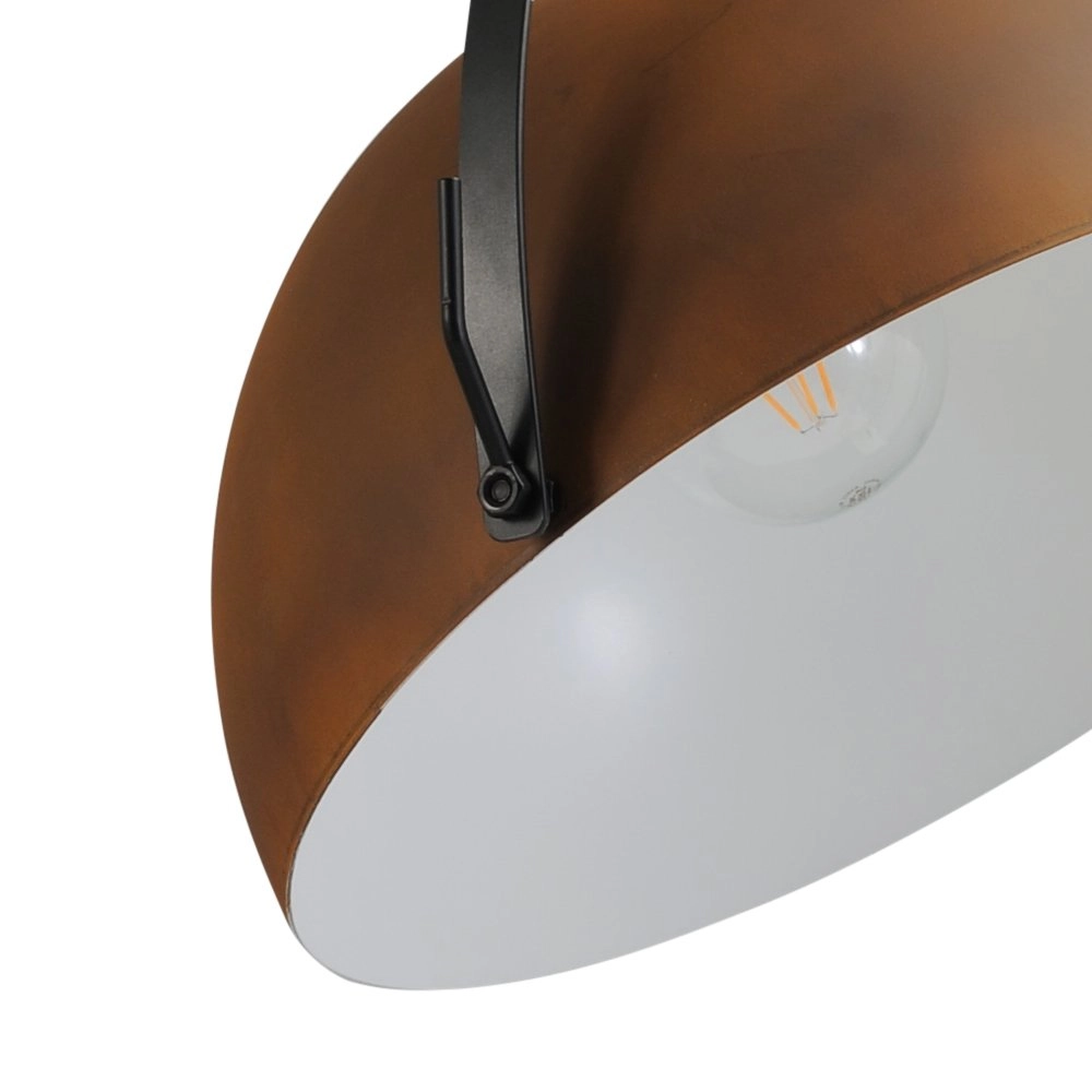 Landelijke hanglamp Larino 50 roestbruin met wit Masterlight 8718121234434