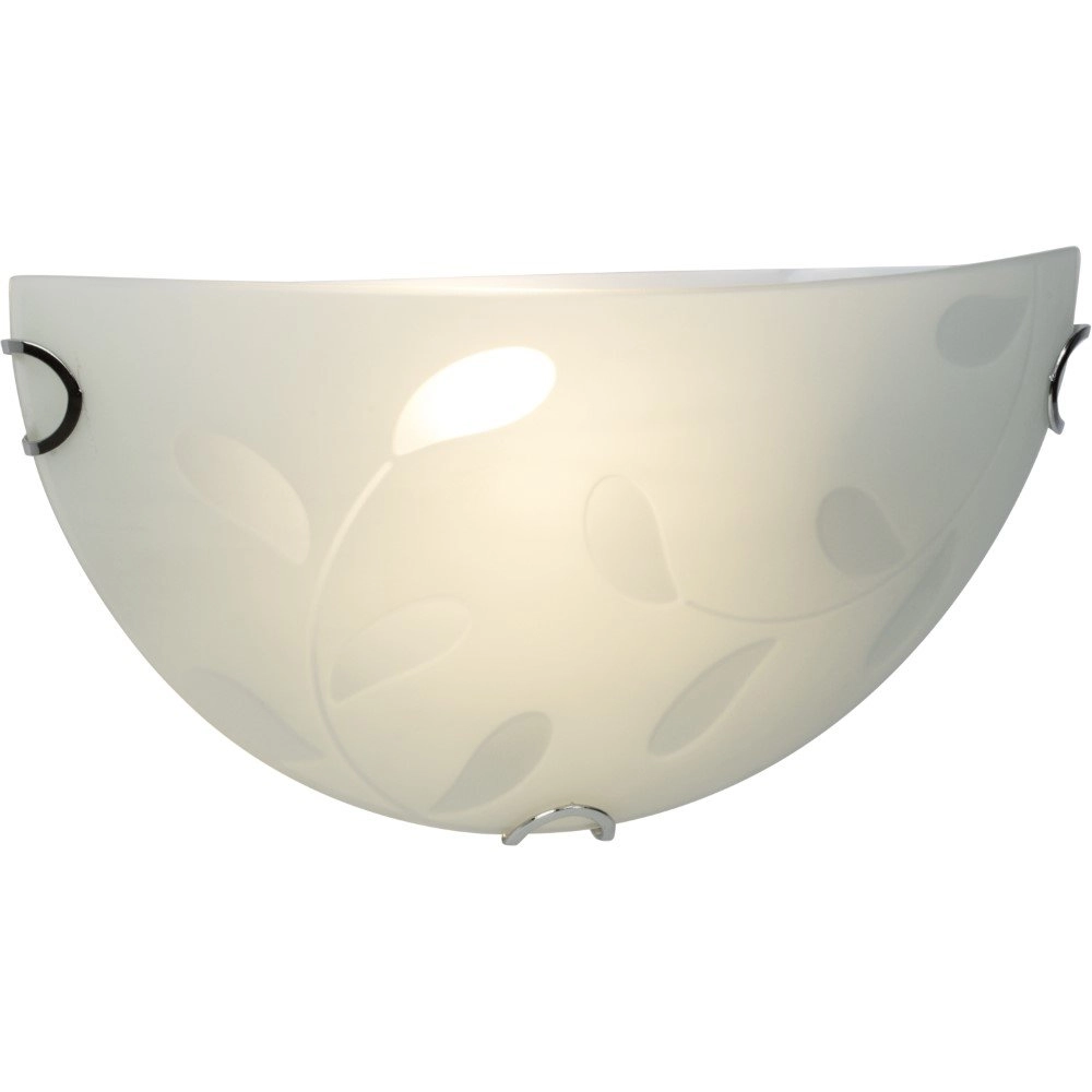 Vlakke wandlamp Melania Leaf 30cm matglas Brilliant 4004353261596