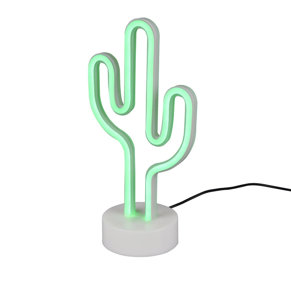 Tafellamp Cactus met groen licht Tafellamp Cactus met groen licht