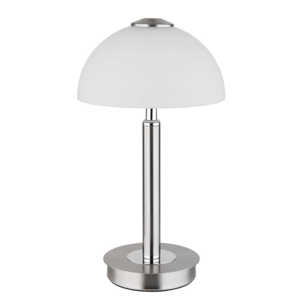 Tafellamp Uldin nikkel met wit glas Globo 9007371446834