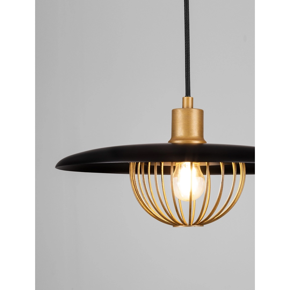 Hanglamp Fox zwart met goud Lyora 5212017433534