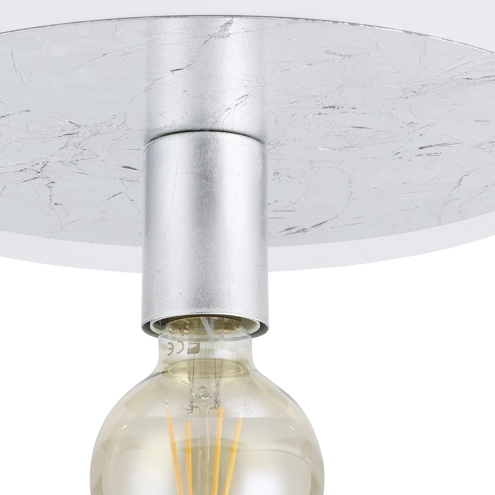 Unieke plafondlamp Passano wit en zilver enkel Eglo 9002759974947
