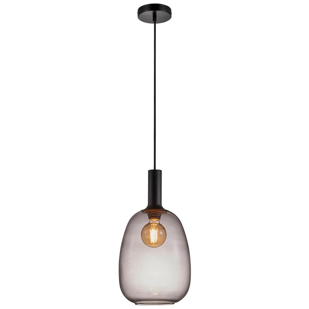 Glazen hanglamp Alton Ø 23cm smoke glas