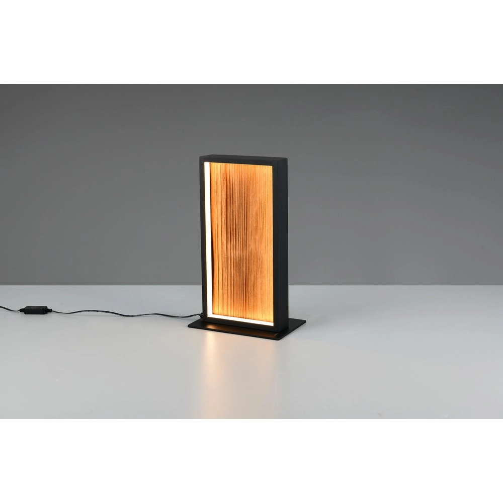 Design tafellamp Kalea zwart met hout Trio 4017807661484