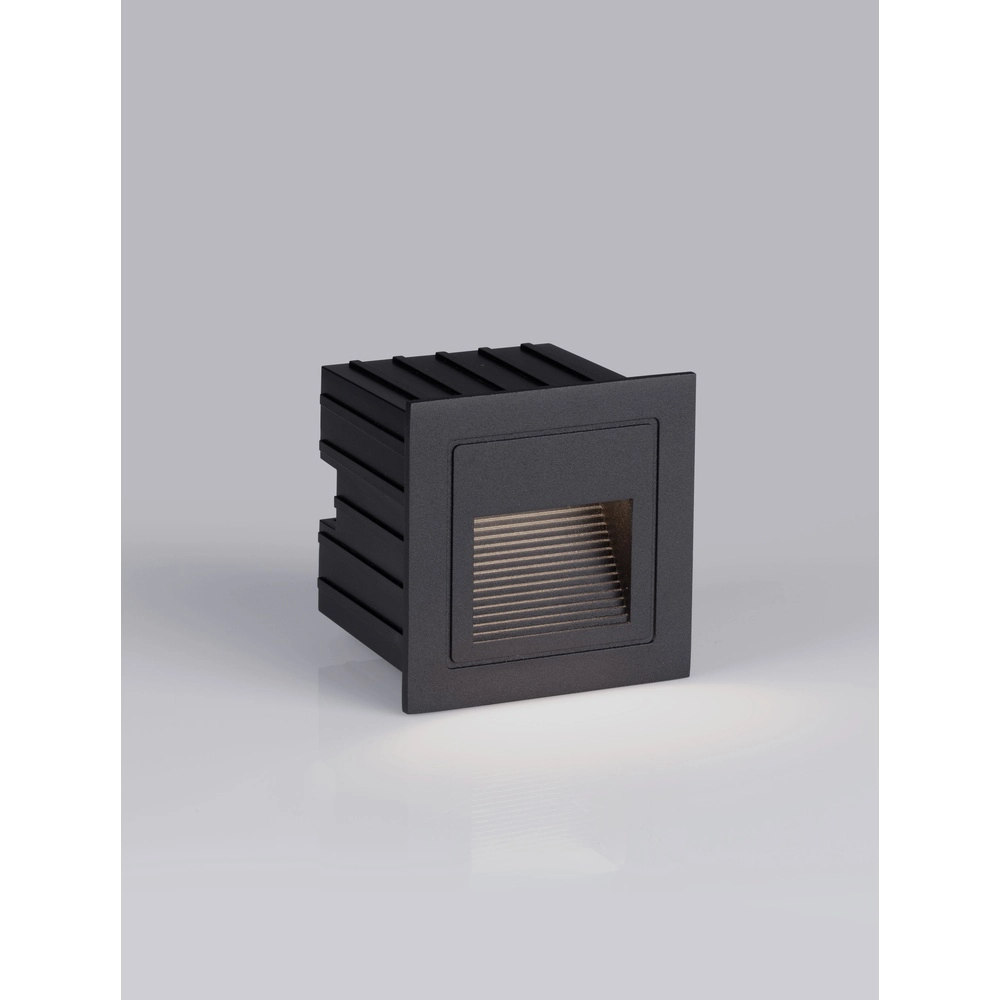 Vierkante inbouwlamp Polka zwart Lyora 5212017453198