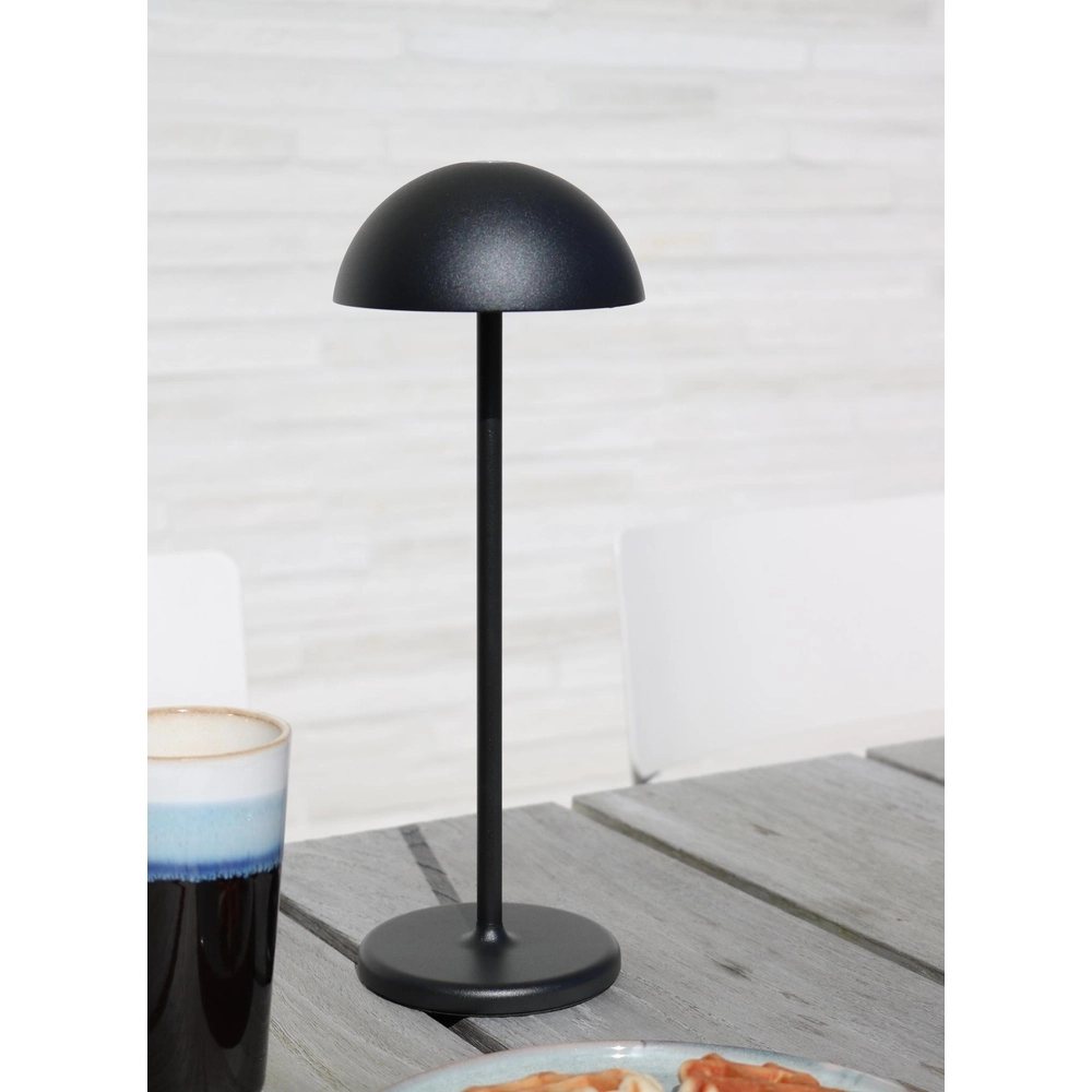 Oplaadbare tafellamp Joy IP54 zwart Lucide 5411212151940