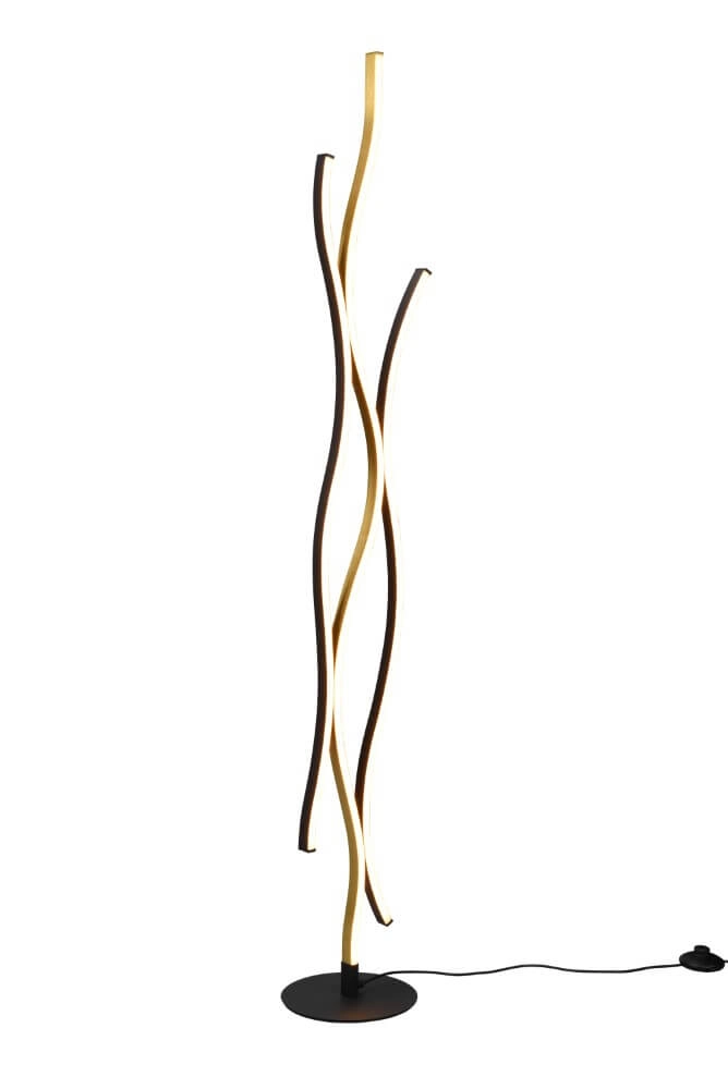 Vloerlamp Blaze zwart met goud Trio 4017807540390