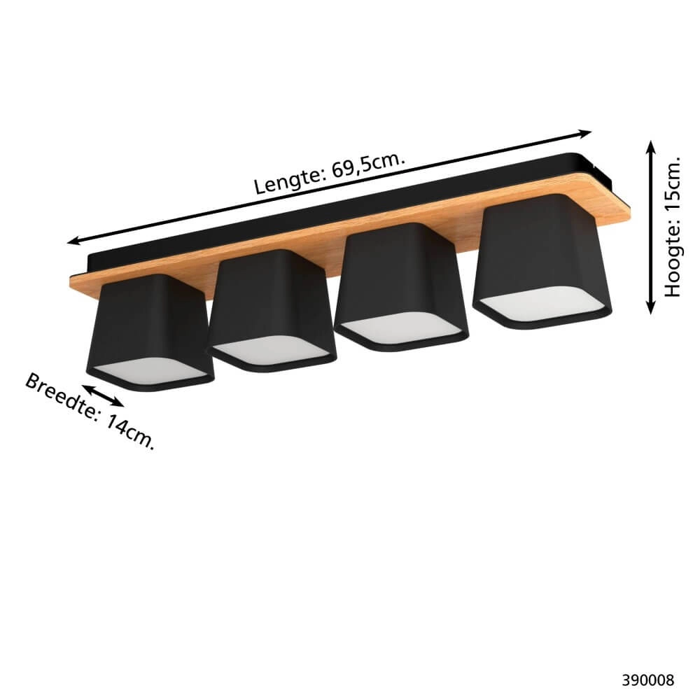 4-lichts plafondlamp Ruscio Stars of Light 9008606220809