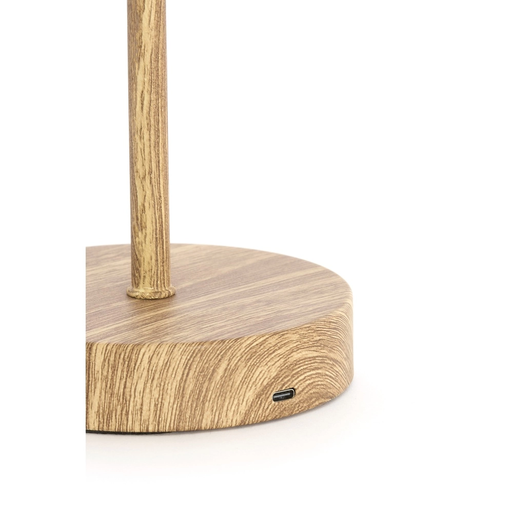 Oplaadbare schemerlamp Diny houtlook met wit Light & Living 8717807816360