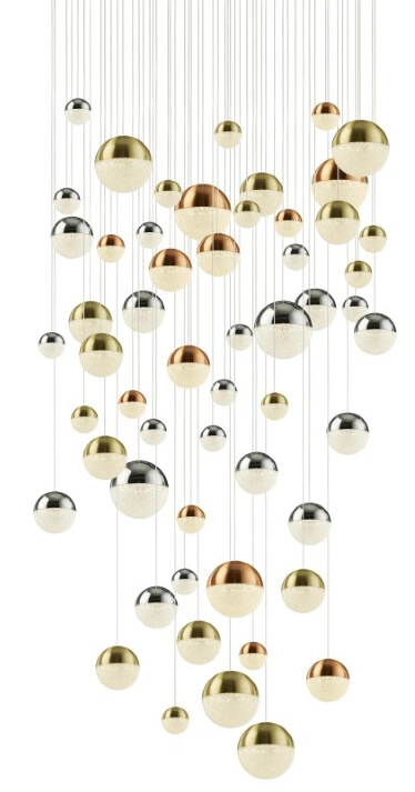 Grote hanglamp Planets 140cm - 55-lichts Searchlight 5053423159799