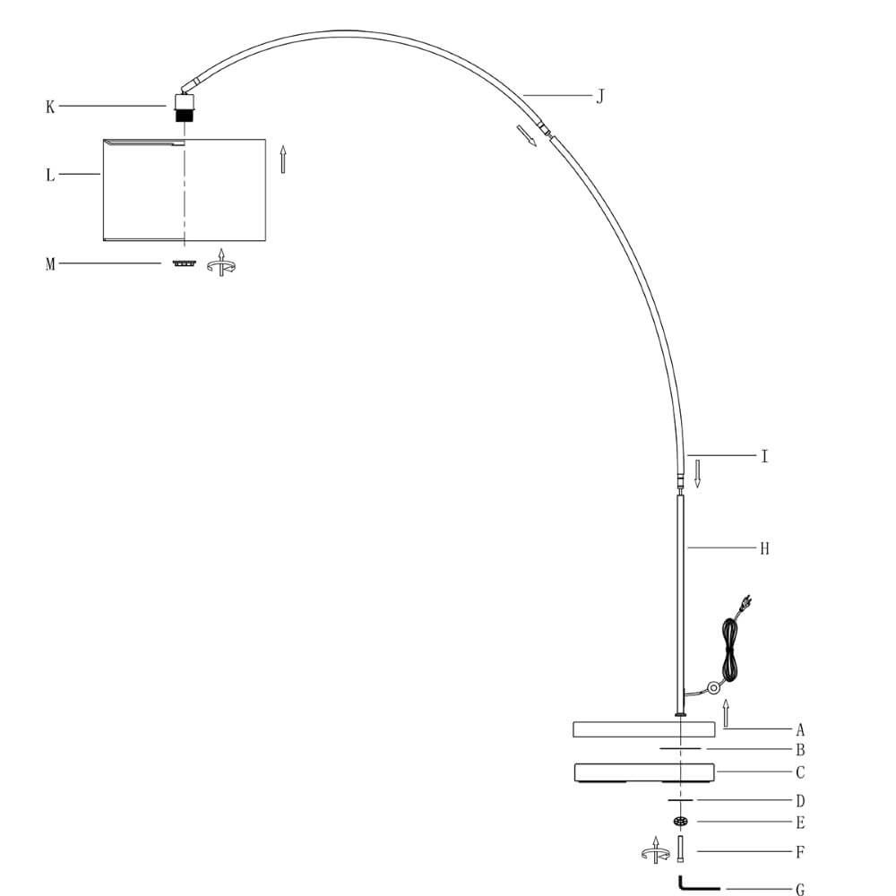 Witte booglamp Solva Steinhauer 8712746123340