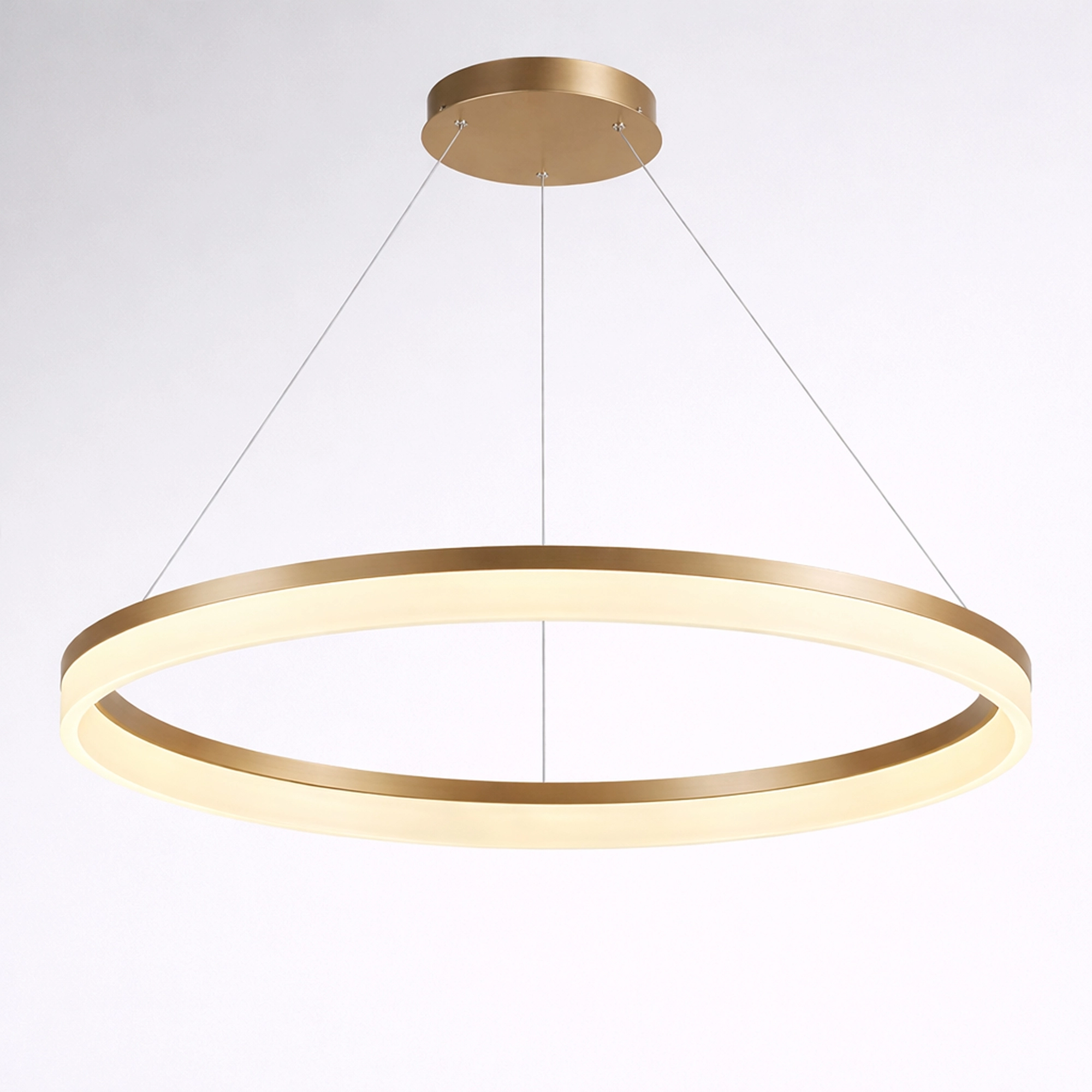 Strakke hanglamp Ara Ø 100cm goud