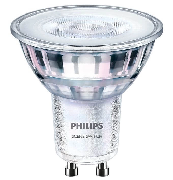 3 staps dimbare spots GU10 - 4,8W - 355 lumen Philips 8719514307742