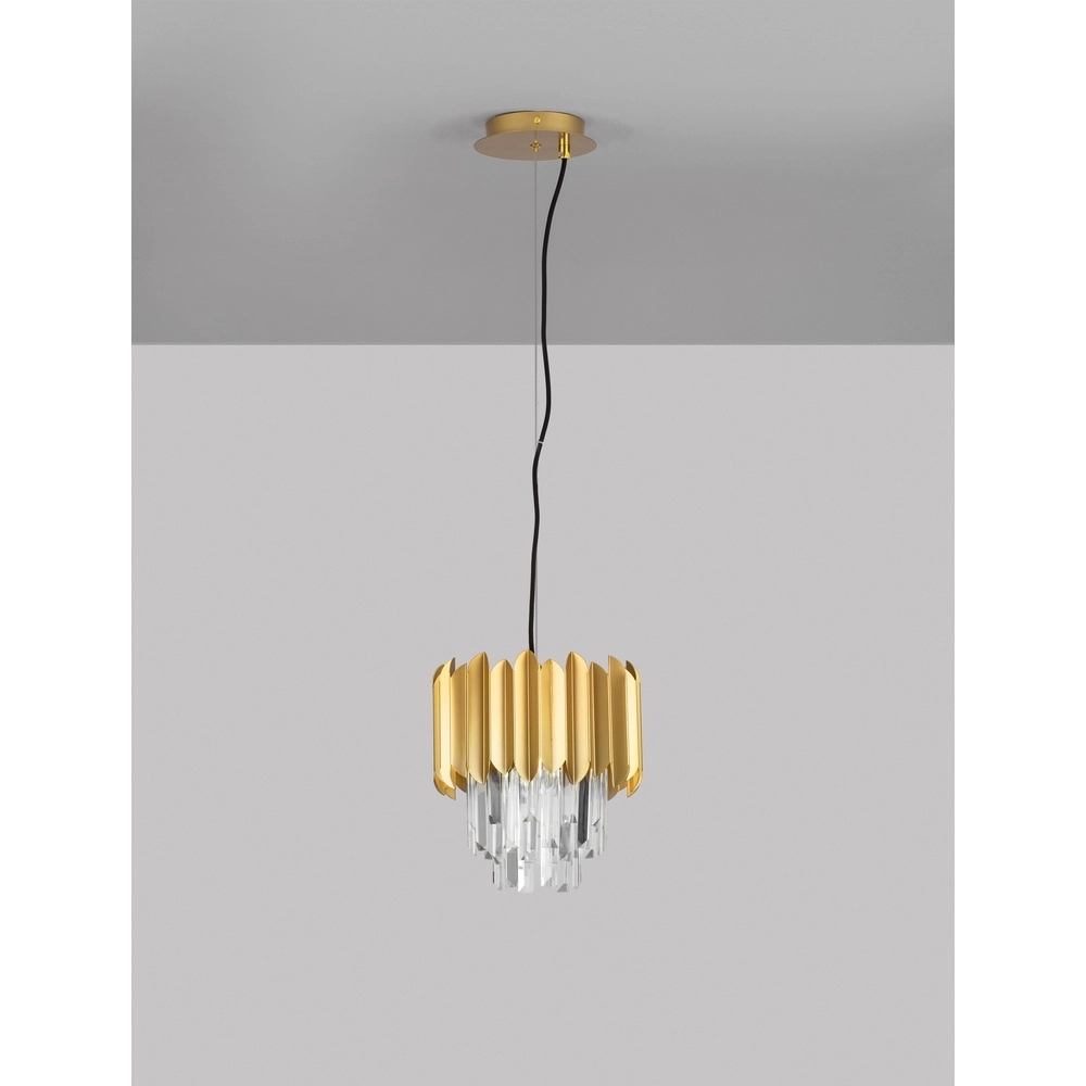 Hanglamp Magnolia goud en kristal Ø 25cm Lyora 5212017434920