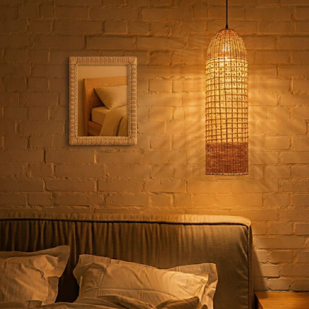 Rotan hanglamp Mia Ø 20cm
