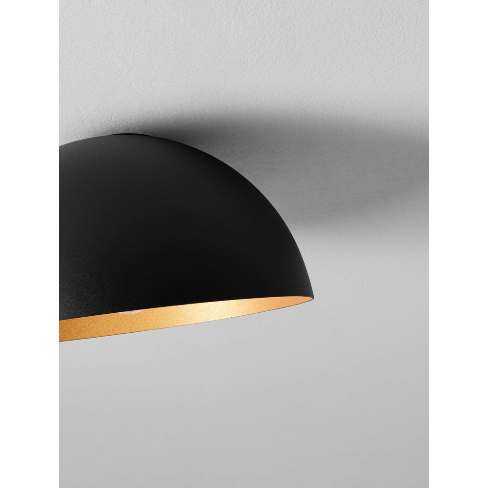 Plafondlamp Onia zwart met goud Ø 29cm Lyora 5212017458148