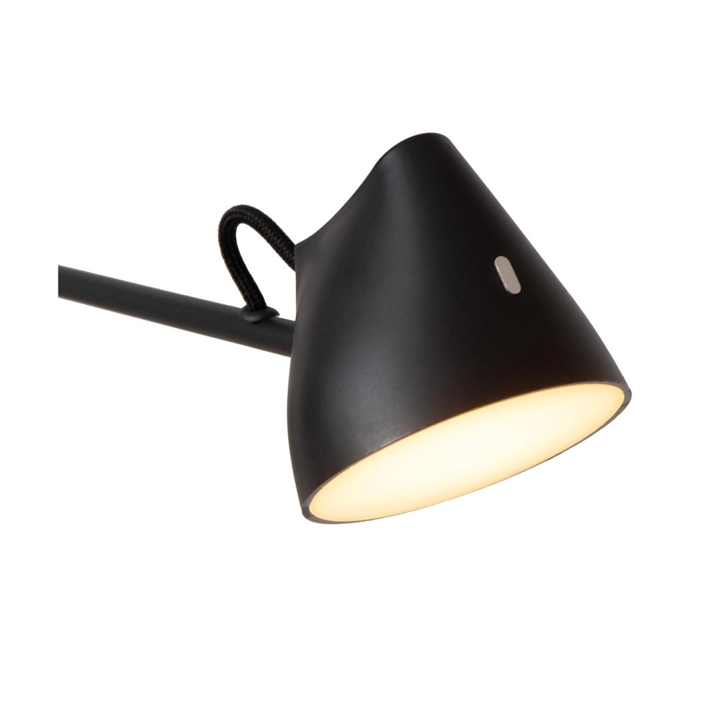Wandlamp Milne zwart dubbel Lucide 5411212421104