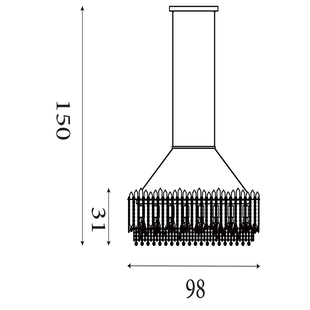 Hanglamp Spear goud ovaal Searchlight 5053423304205