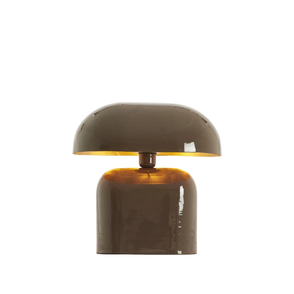 Schemerlamp Todd ovaal - glans donker bruin Light & Living 8717807818944