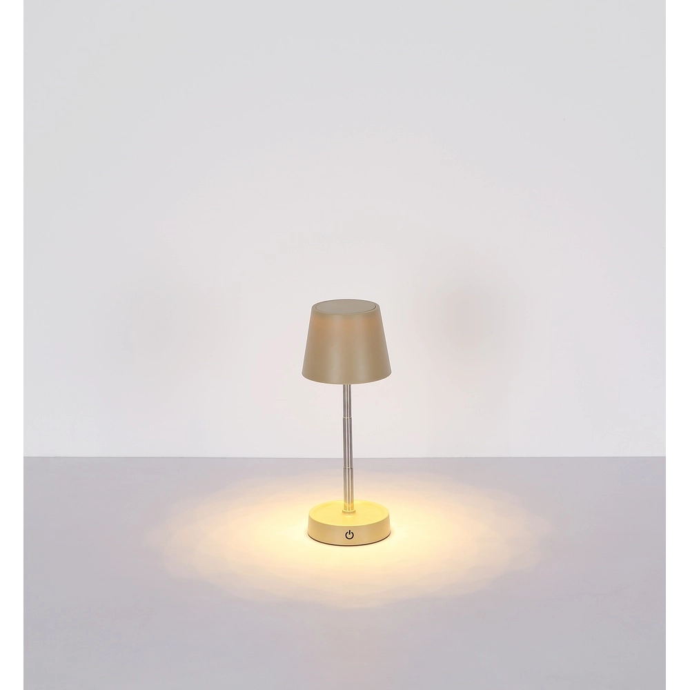 Moderne tafellamp Carlos zand bruin oplaadbaar Globo 9007371453061