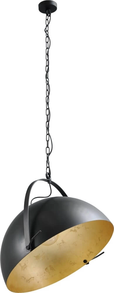 Landelijke hanglamp Larino 60 zwart met oudgoud Masterlight 8718121234601