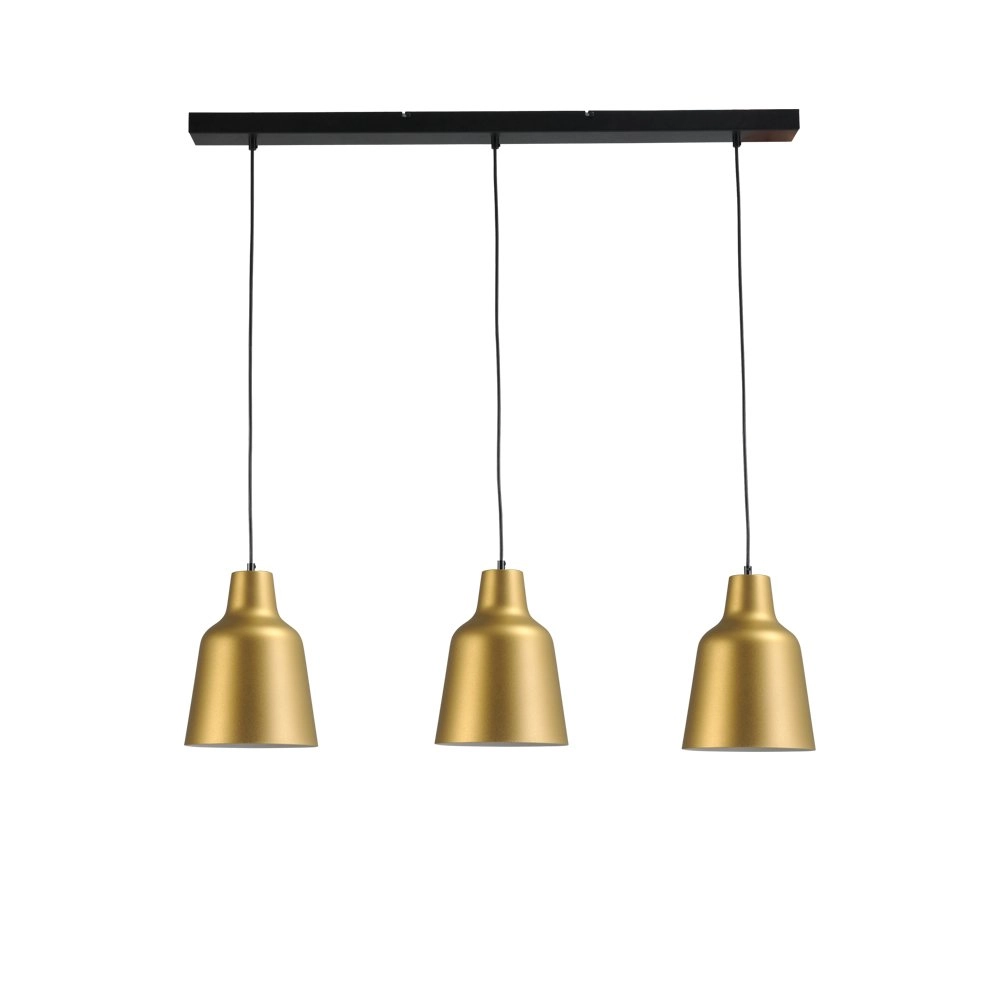 Leuke eettafellamp goud Concepto 3x26