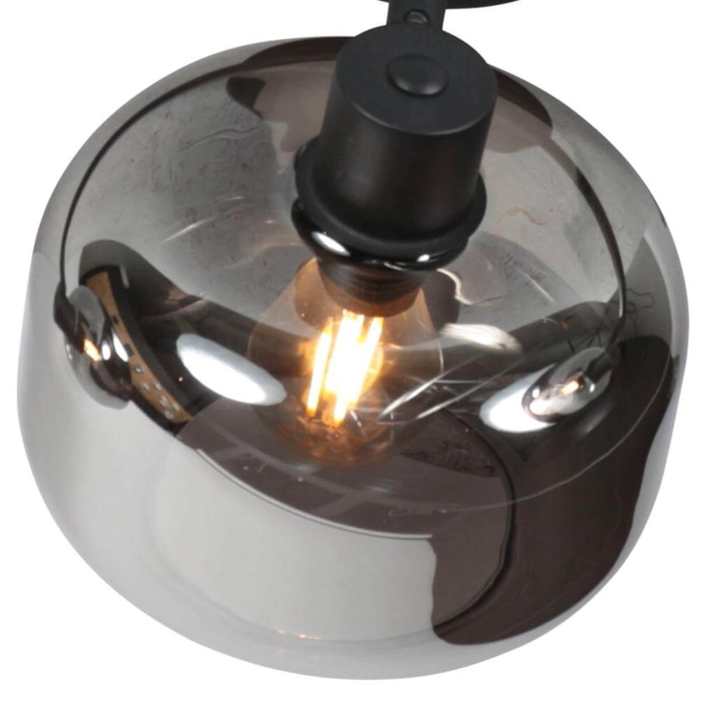 Zwarte plafondlamp Tenebris dubbel Steinhauer 8712746178104