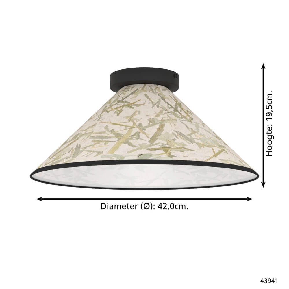 Natuurlijke plafondlamp Oxpark Ø 42cm Eglo 9002759439415
