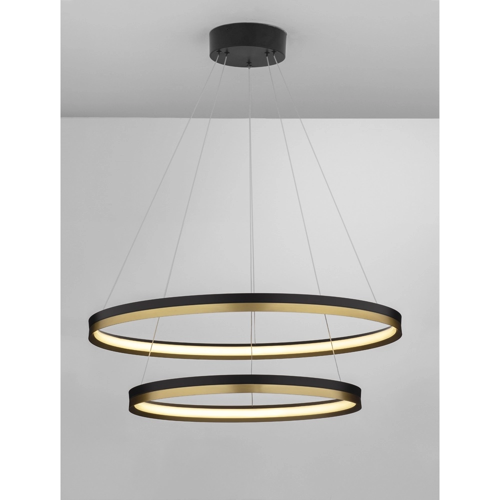 Hanglamp Cantria zwart met goud Ø 80cm