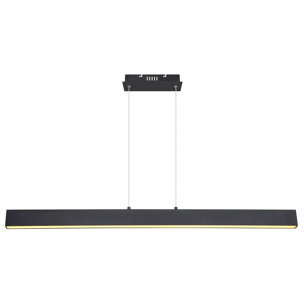 Strakke hanglamp Verena zwart 121cm Globo 9007371404599