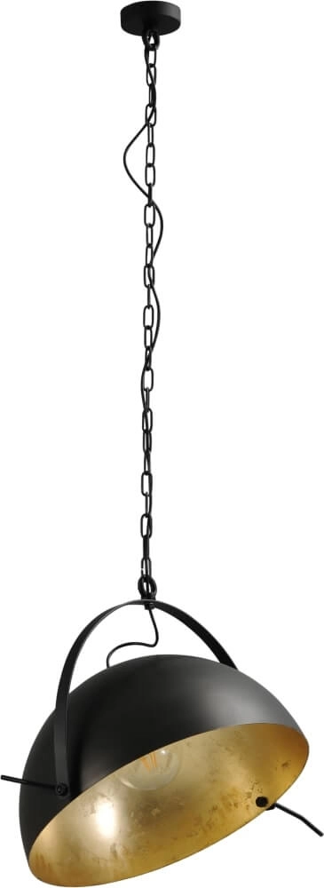 Landelijke hanglamp Larino 50 zwart met oudgoud Masterlight 8718121234465