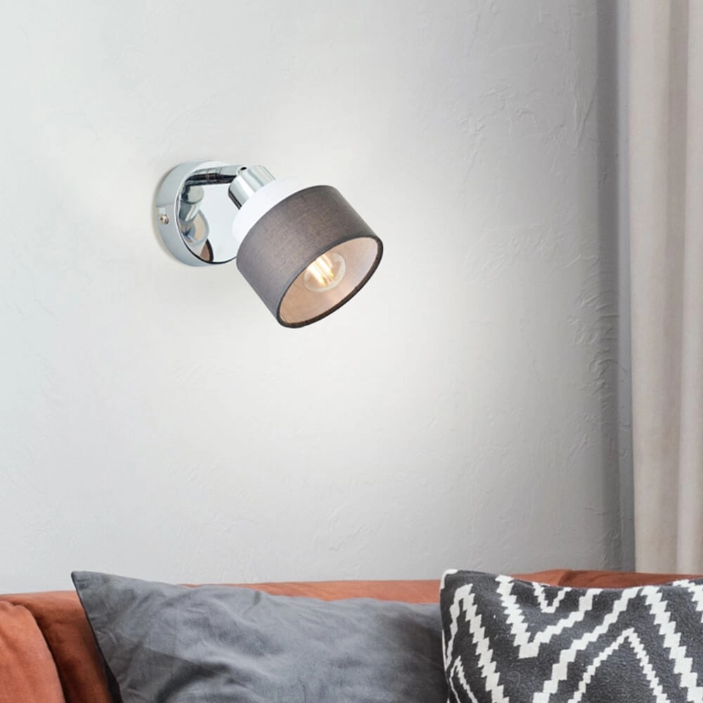 Wandlamp Naples chroom met wit Brilliant 4004353424168