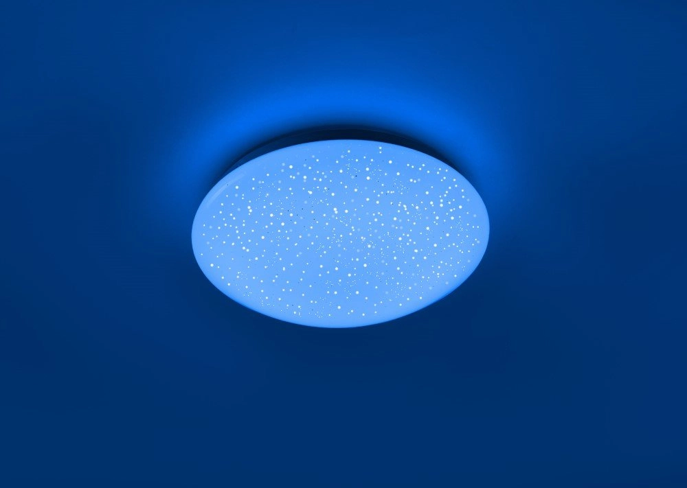 Instelbare plafonnière Skyler RGB 25cm met sterren effect Just Light 4043689928889