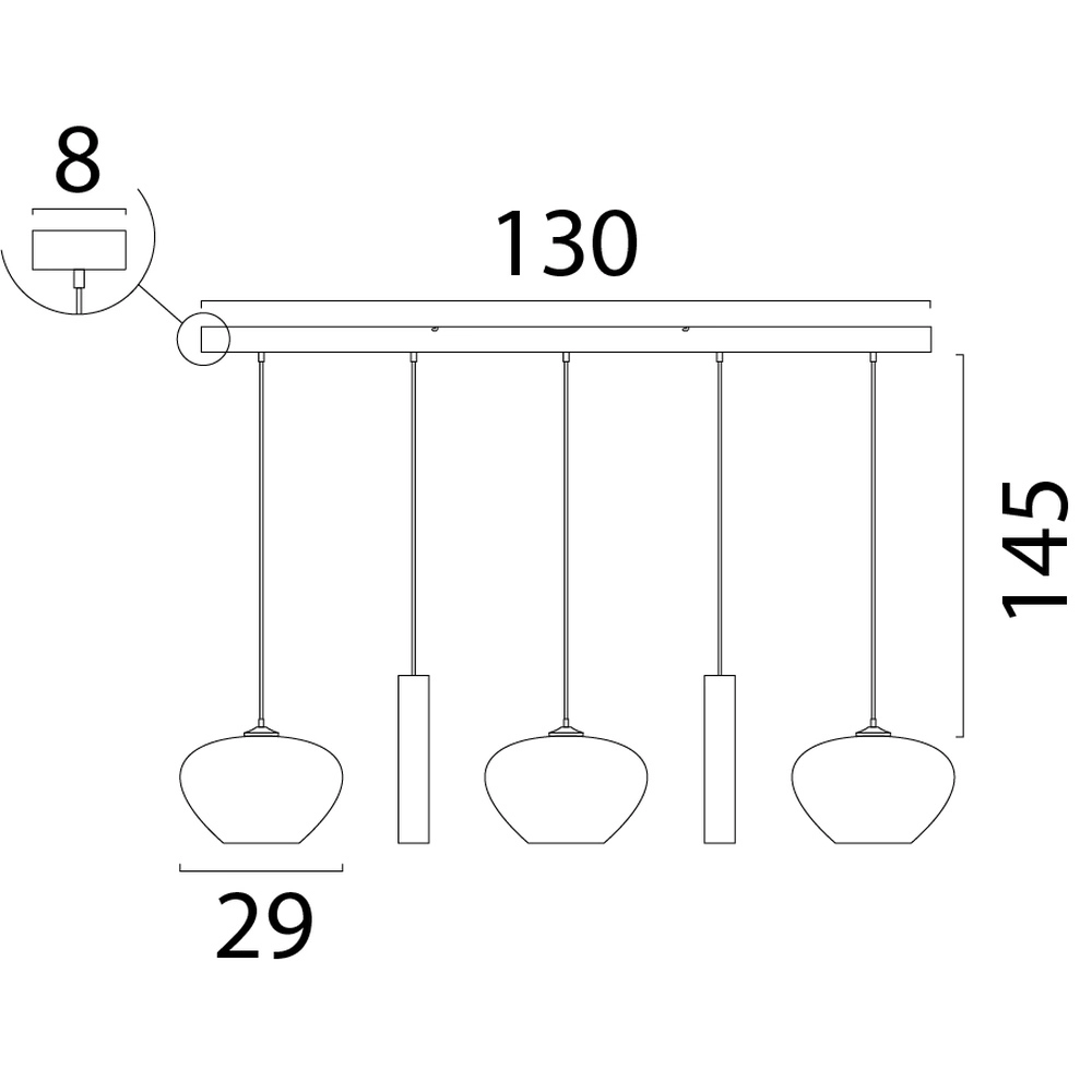 3-lichts hanglamp Cartone met Think Paper kap Masterlight 8718121392394