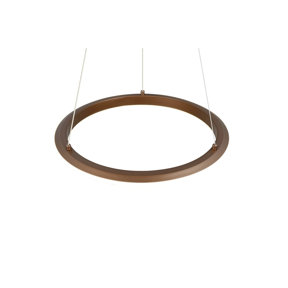 Hanglamp Amador mokka bruin Ø 45cm Trio 4017807664164