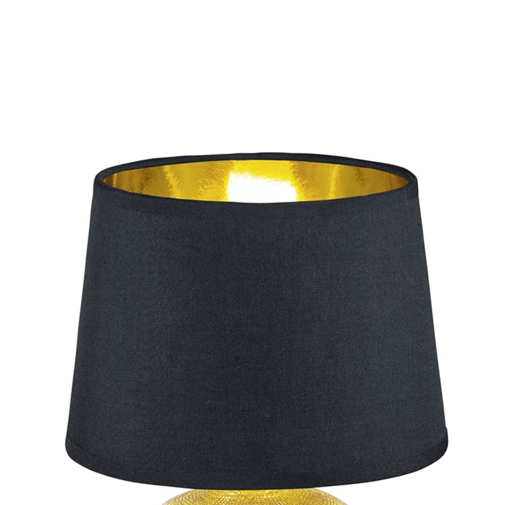 Tafellamp Luxor 26cm goud met zwart Trio 4017807345957