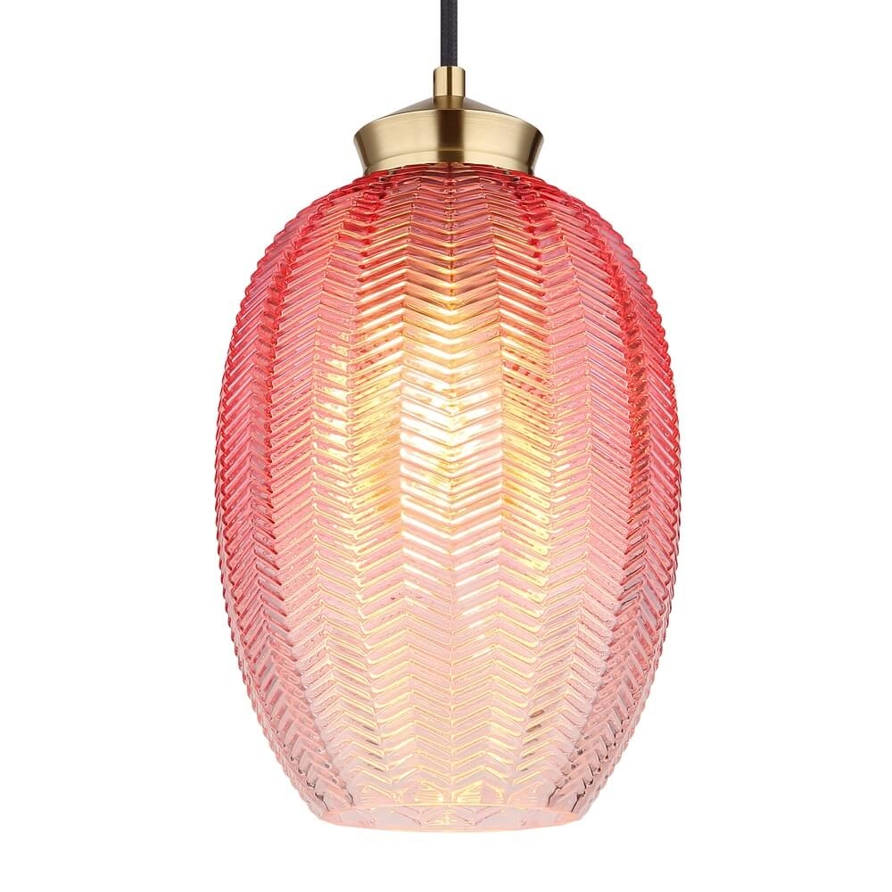 Hanglamp Jessica met roze glas Ø 18cm Globo 9007371484119