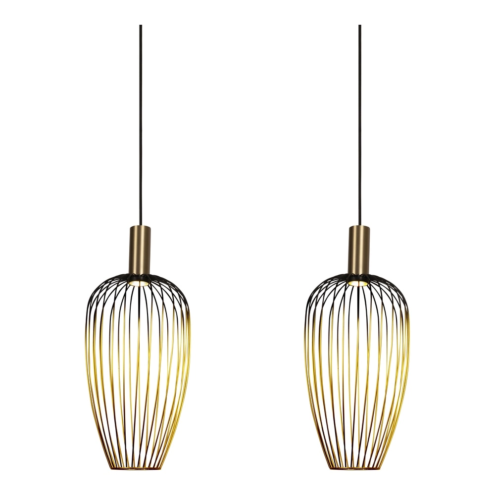 3-lichts draadlamp Aurelie goud Lucide Vibes 5411212212290